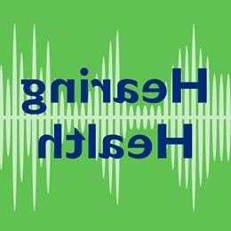 Hearing Health text on green background
