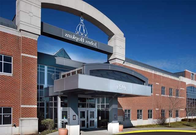 位于怀特马什的约翰霍普金斯医疗保健和手术中心的正面图像.